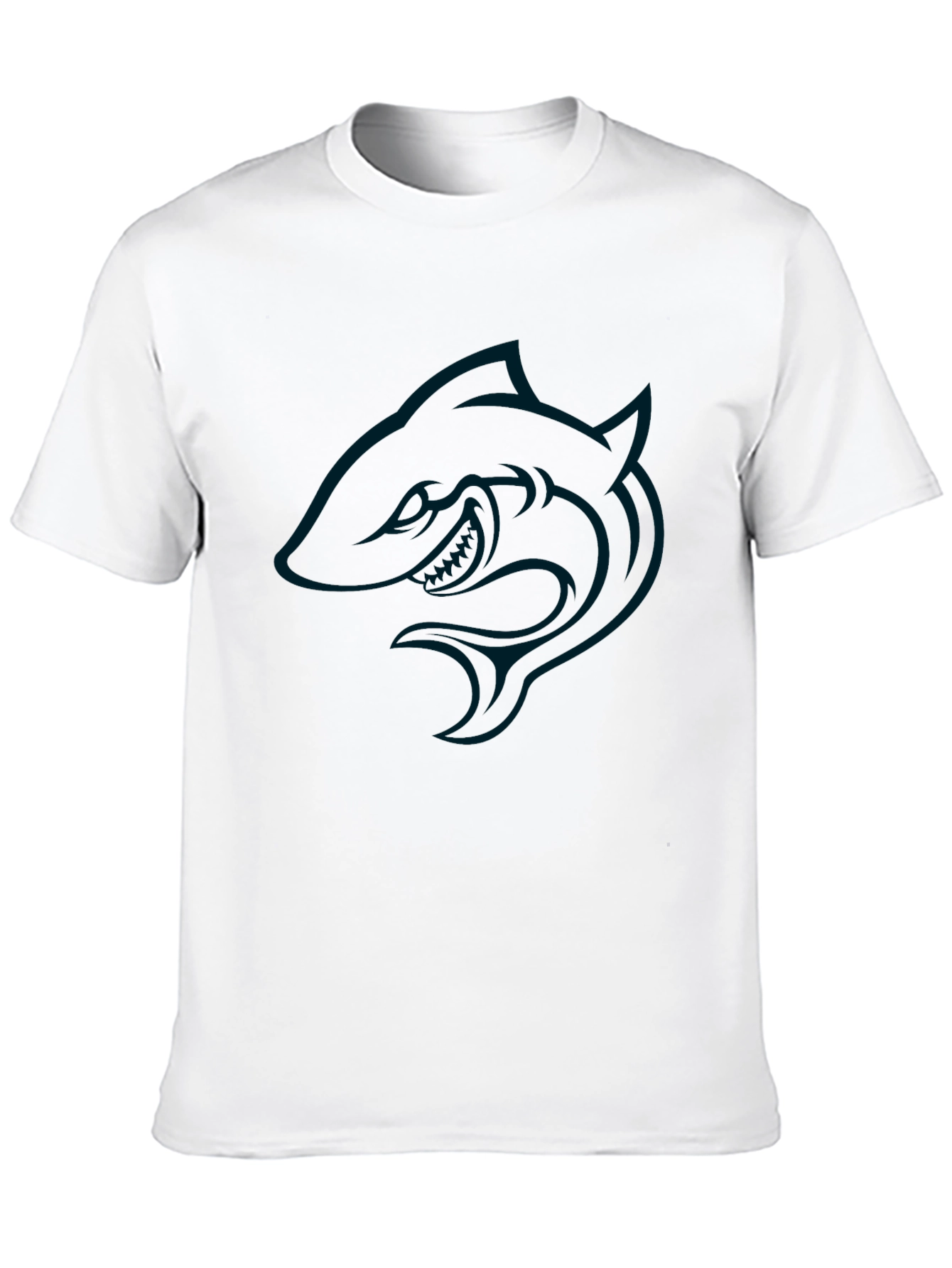 Black Shark Graphic Tee - Mens Casual Fashion
