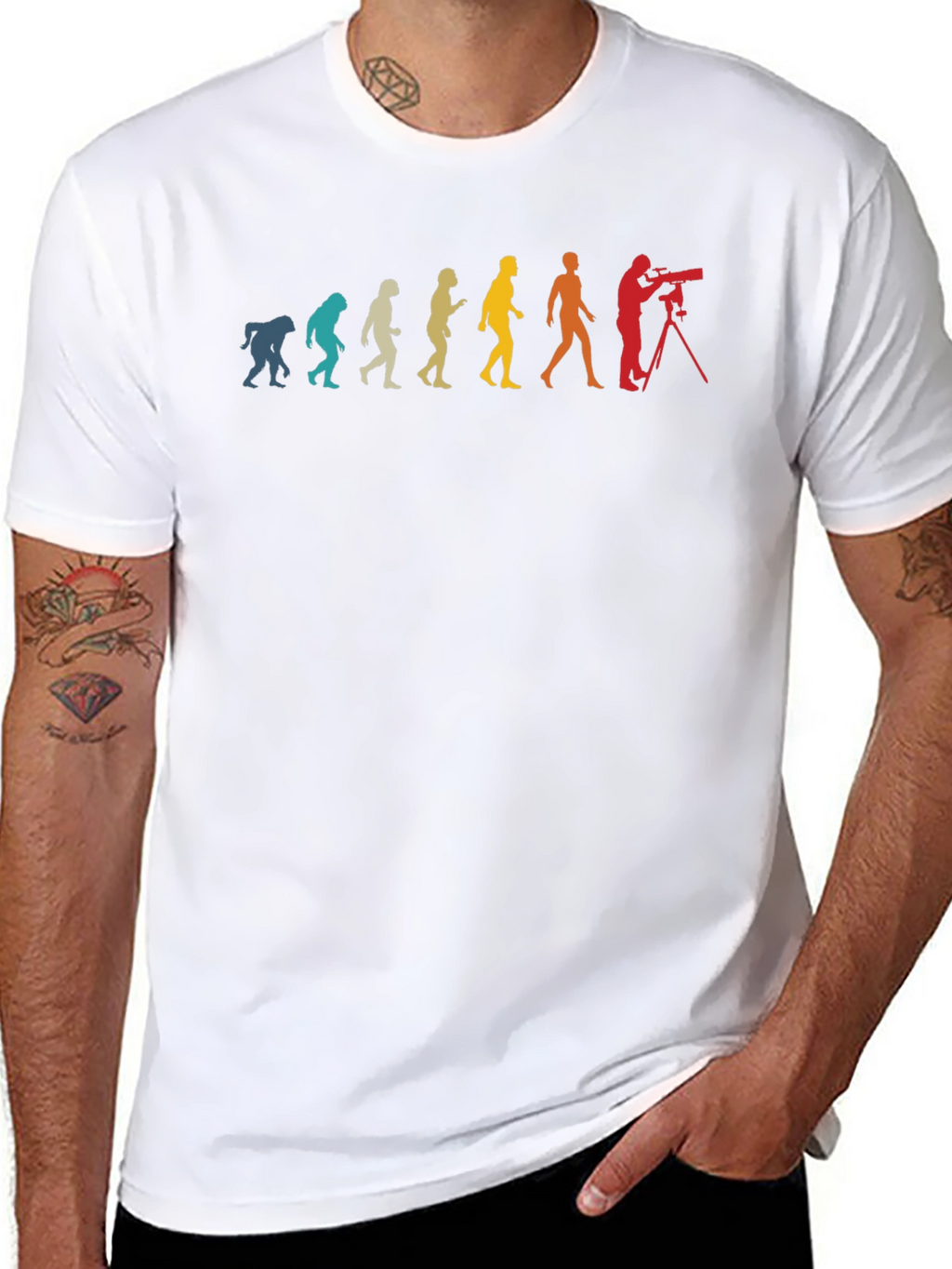 Evolution of Photographer Black T-Shirt