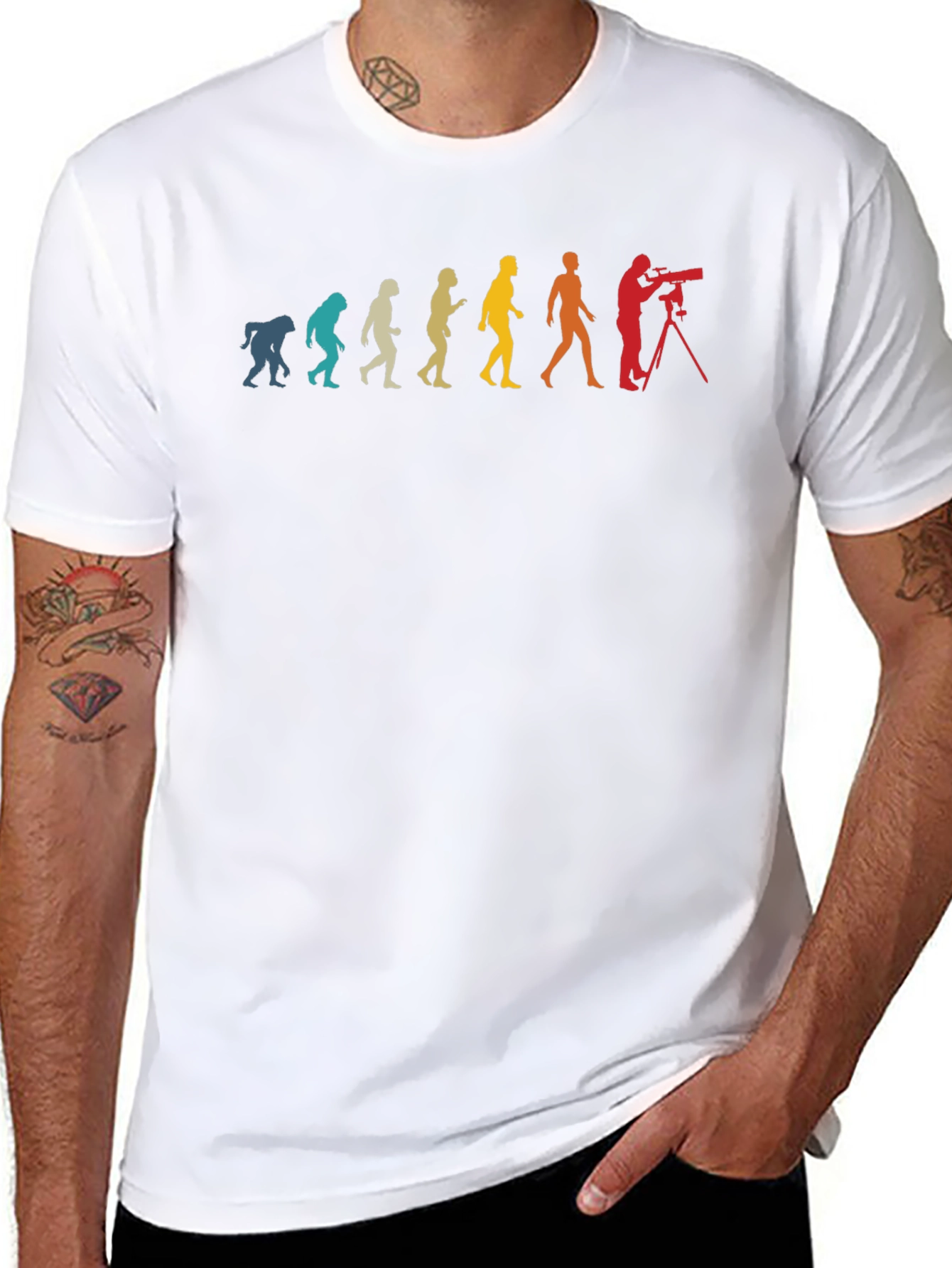 Evolution of Photographer Black T-Shirt