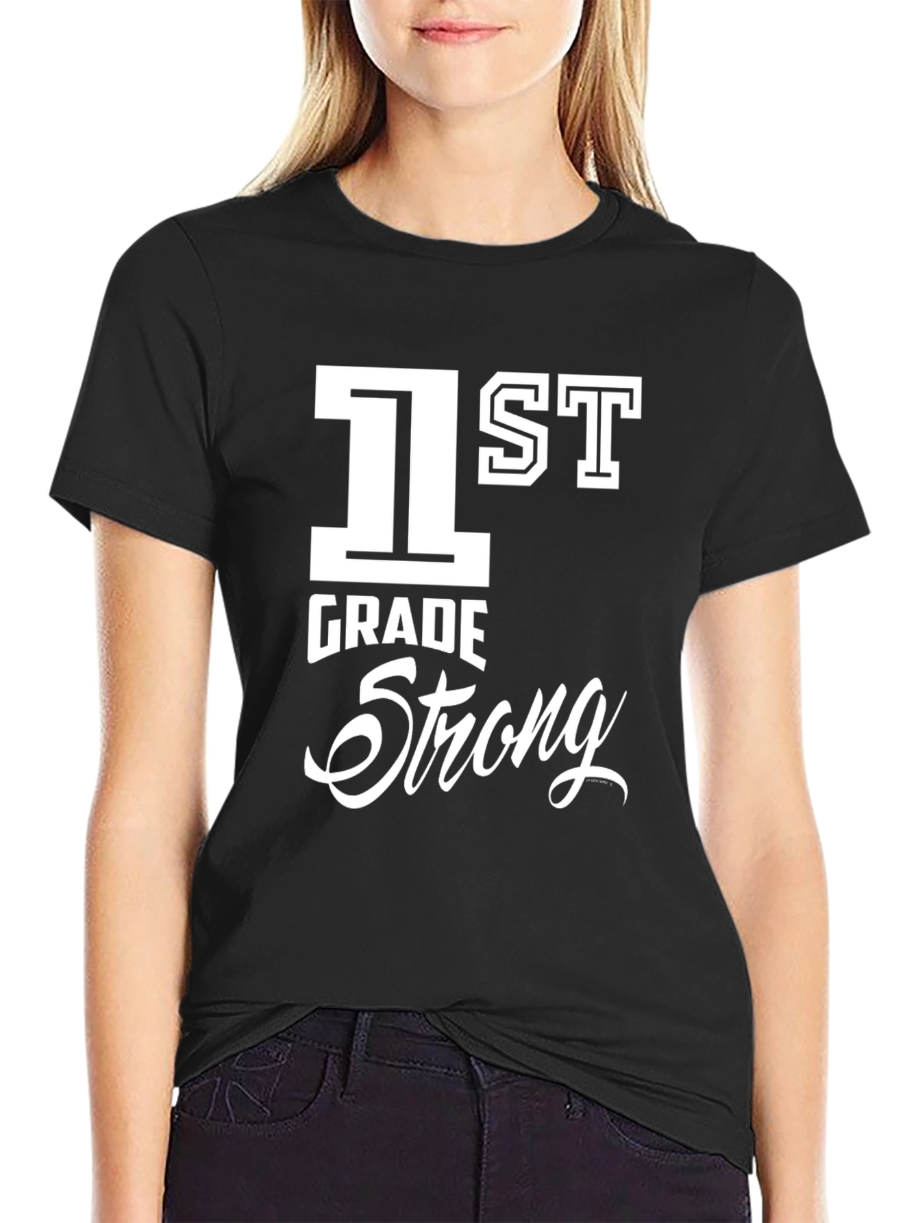1st Grade Strong Black T-Shirt