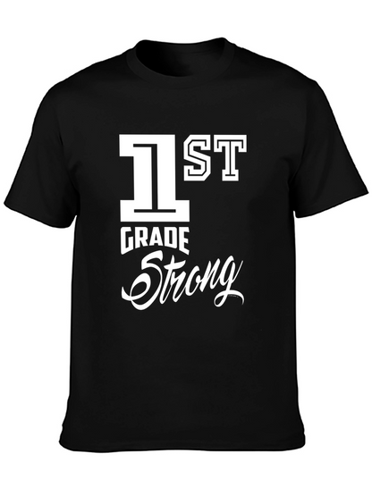1st Grade Strong Black T-Shirt