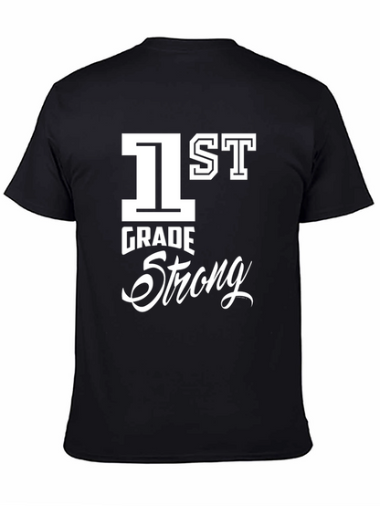 1st Grade Strong Black T-Shirt