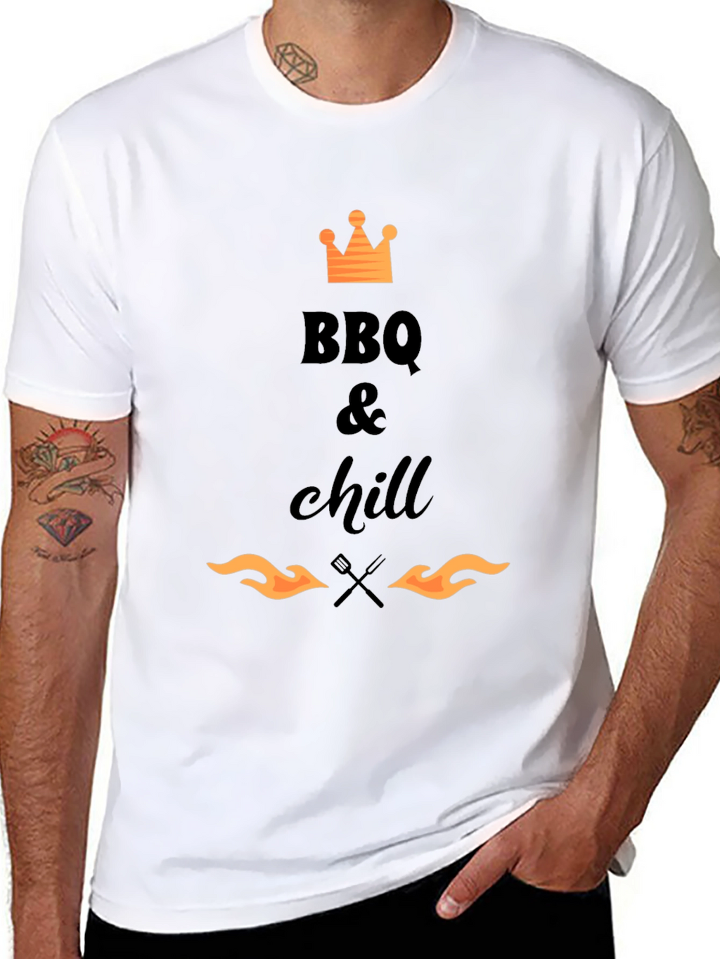 BBQ & Chill T-Shirt - Black Graphic Tee