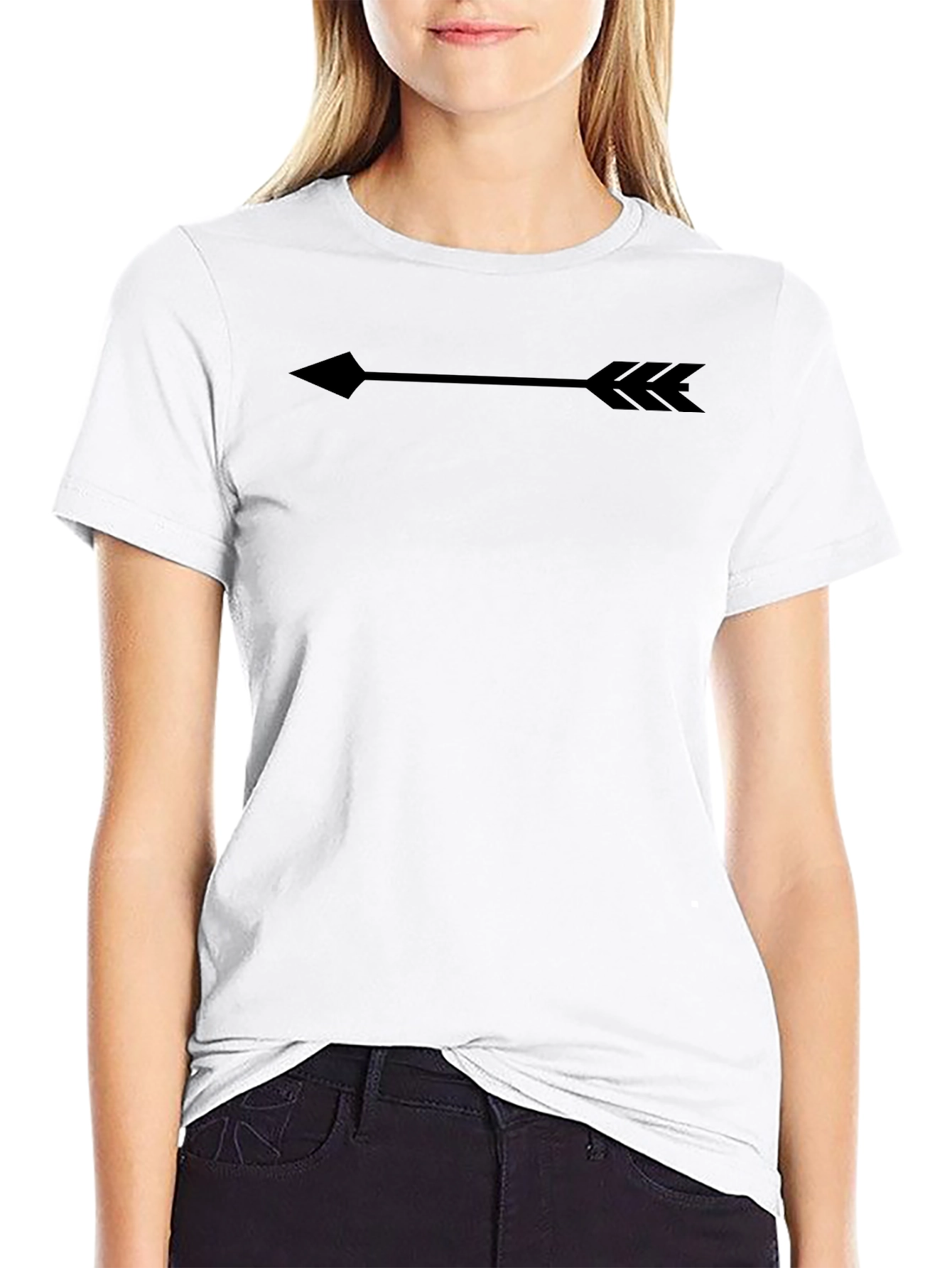 Mens Black Arrow Graphic Tee - Casual Comfort