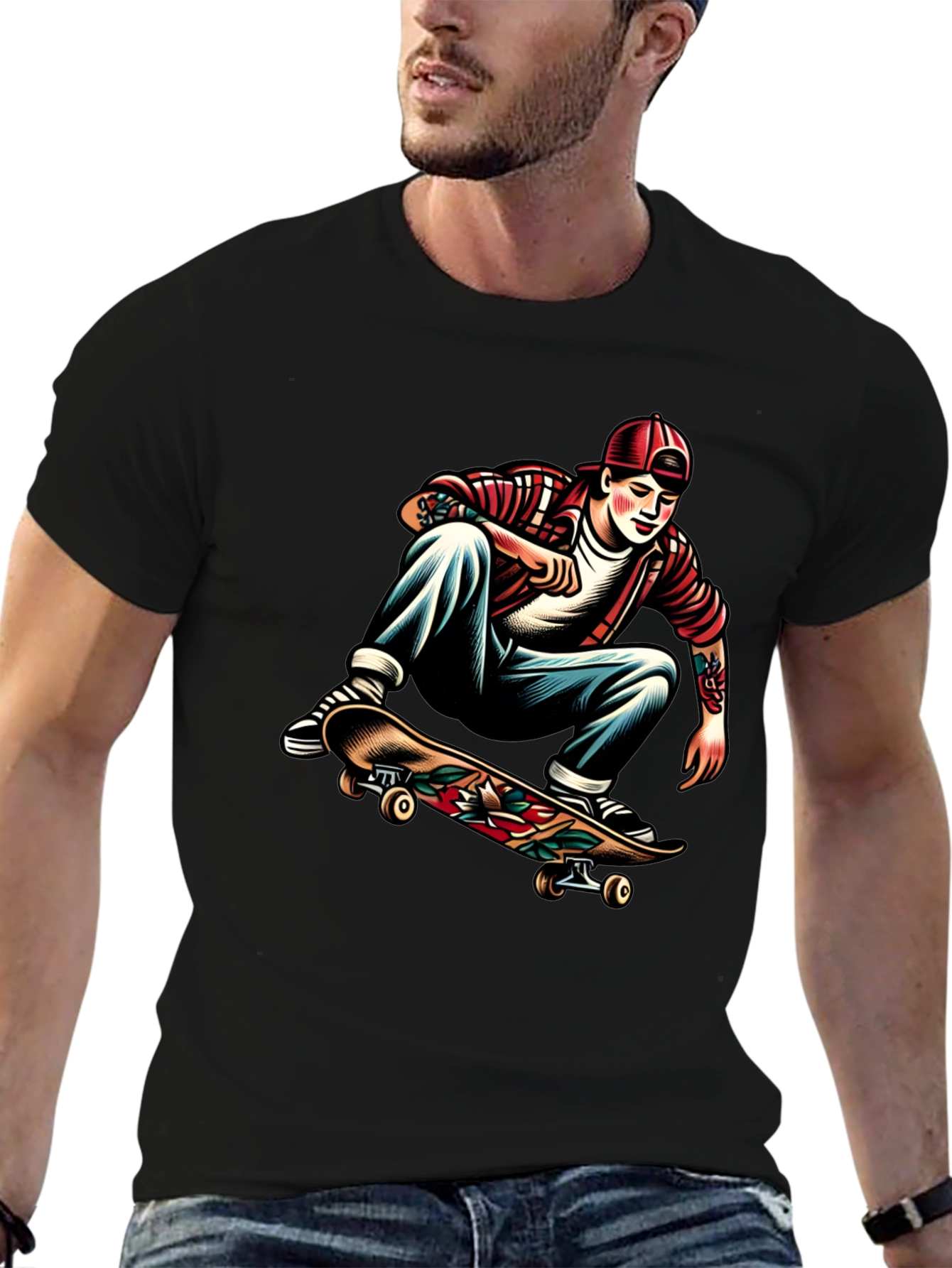Skater Graphic Tee - Cool Casual Style