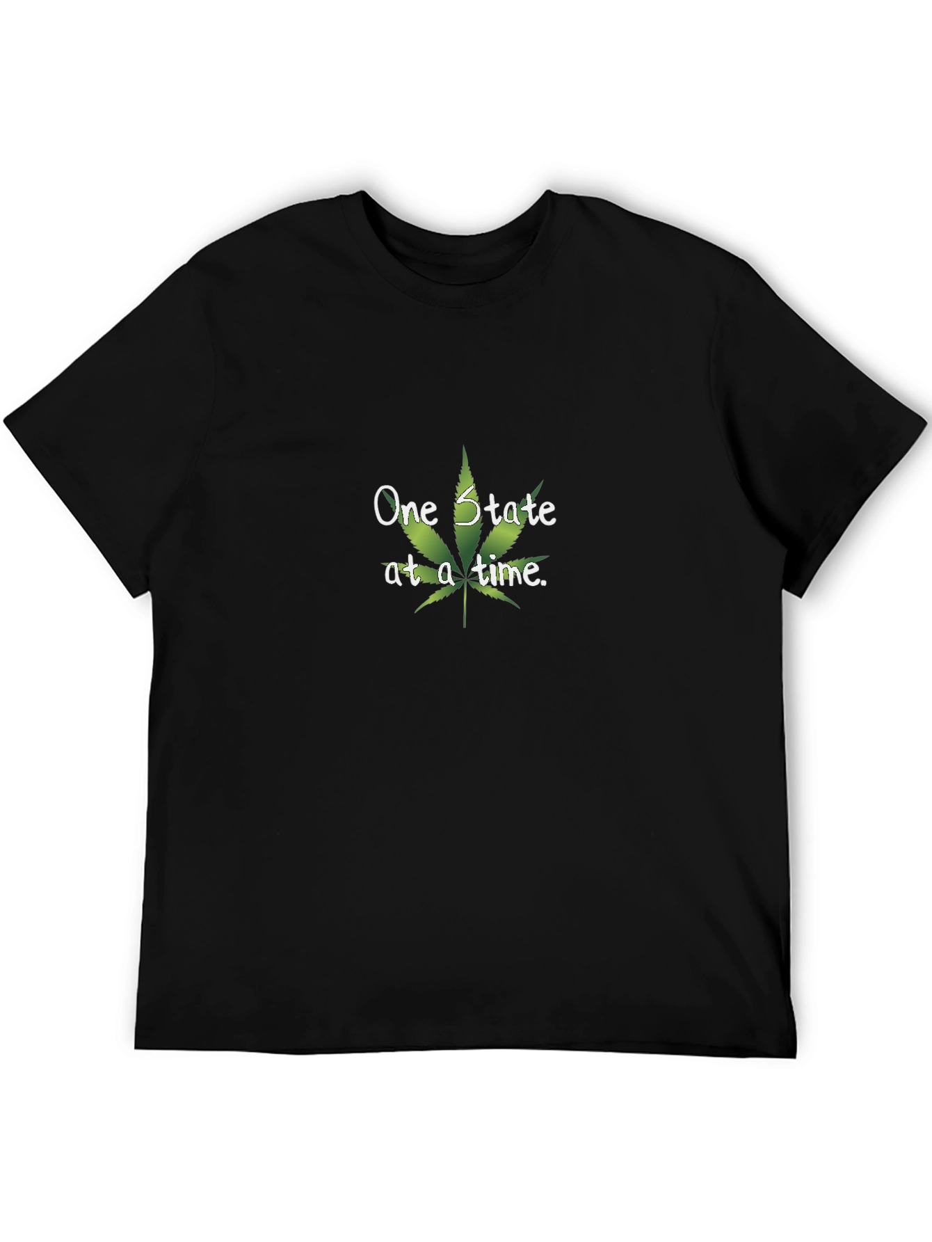 One State at a Time Marijuana Leaf T-Shirt