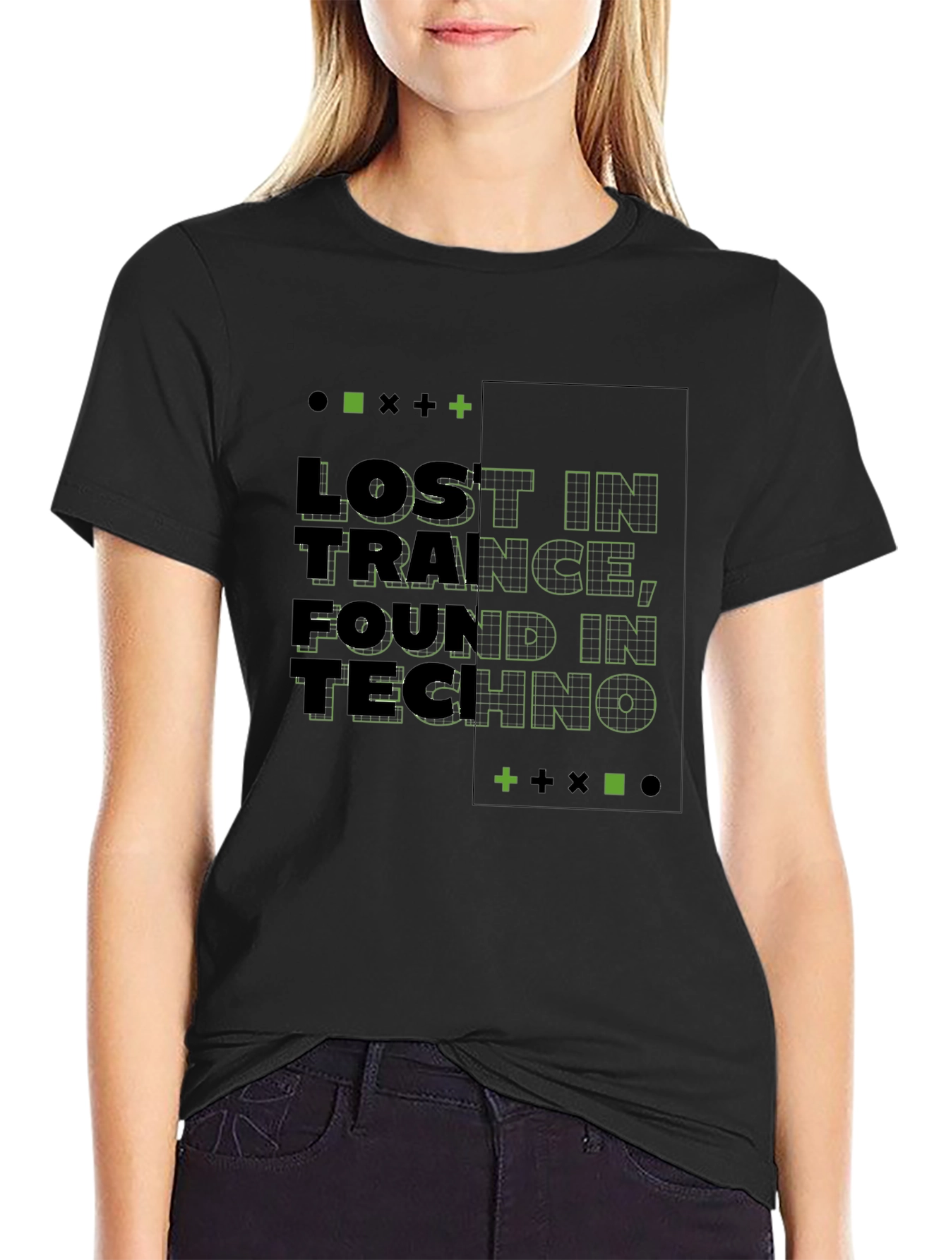 Lost in Trance Found in Techno Black T-Shirt