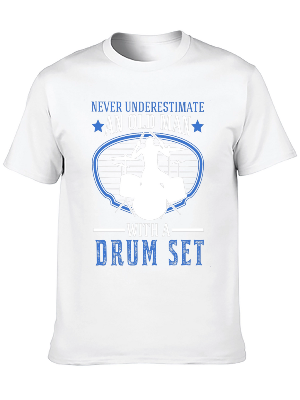 Old Man Drum Set T-Shirt - Musician Gift