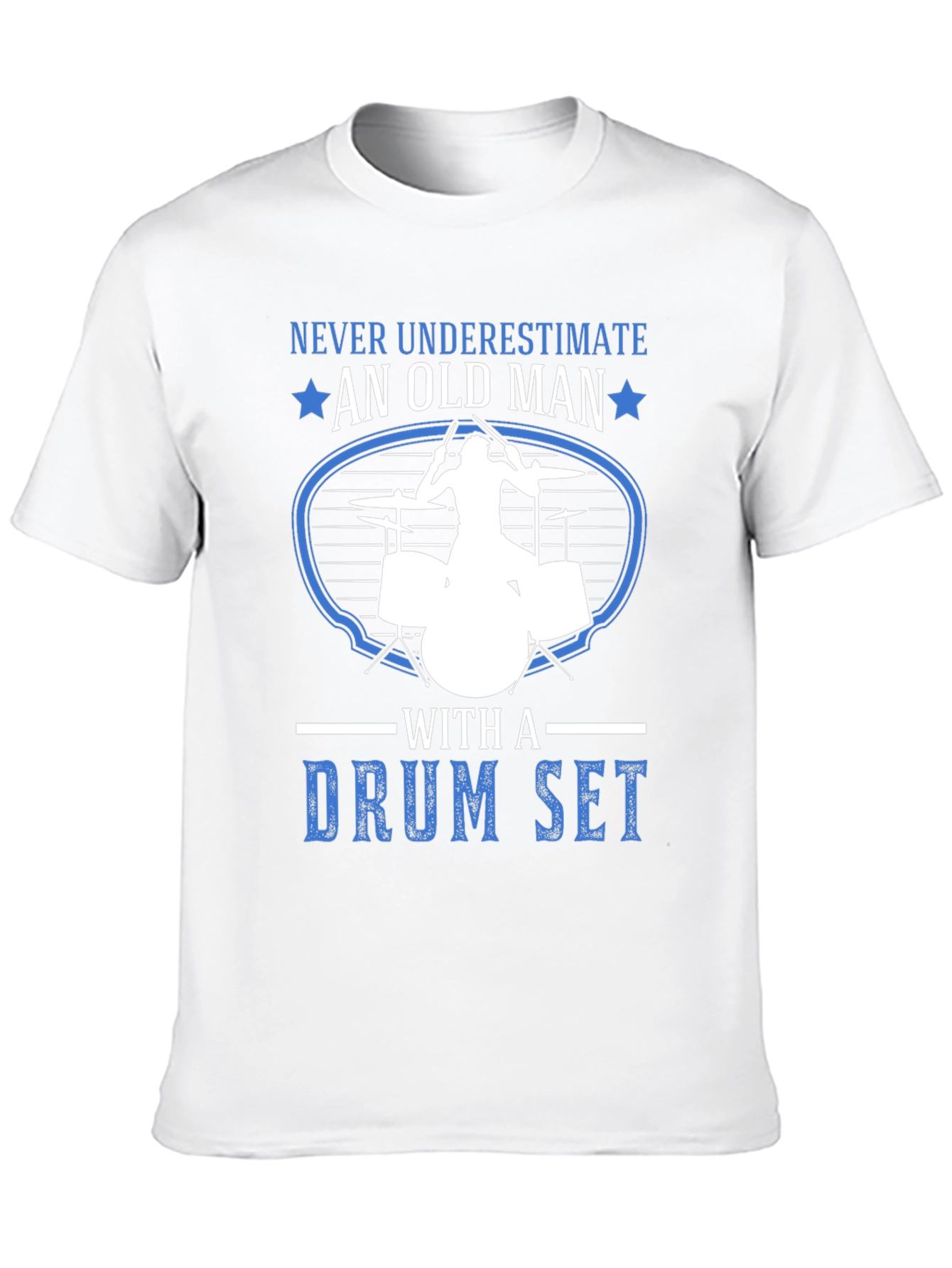 Old Man Drum Set T-Shirt - Musician Gift
