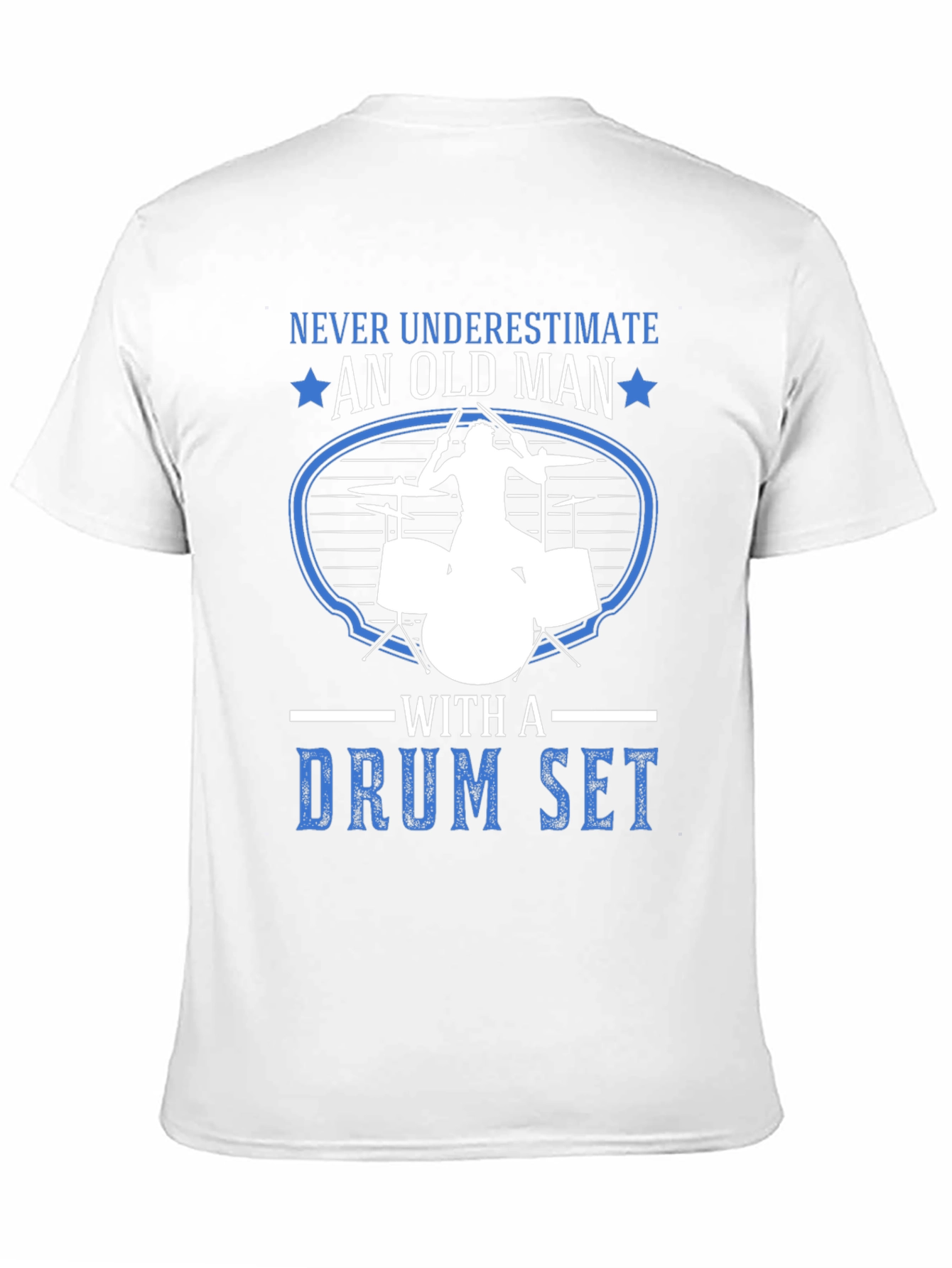 Old Man Drum Set T-Shirt - Musician Gift