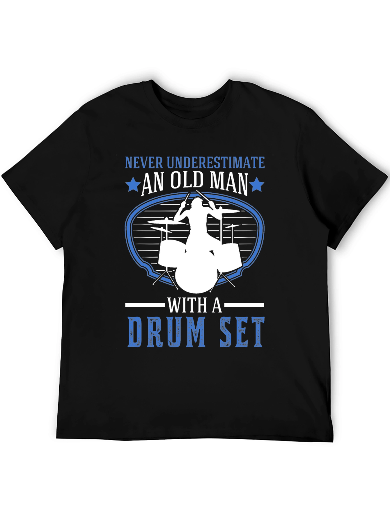 Old Man Drum Set T-Shirt - Musician Gift