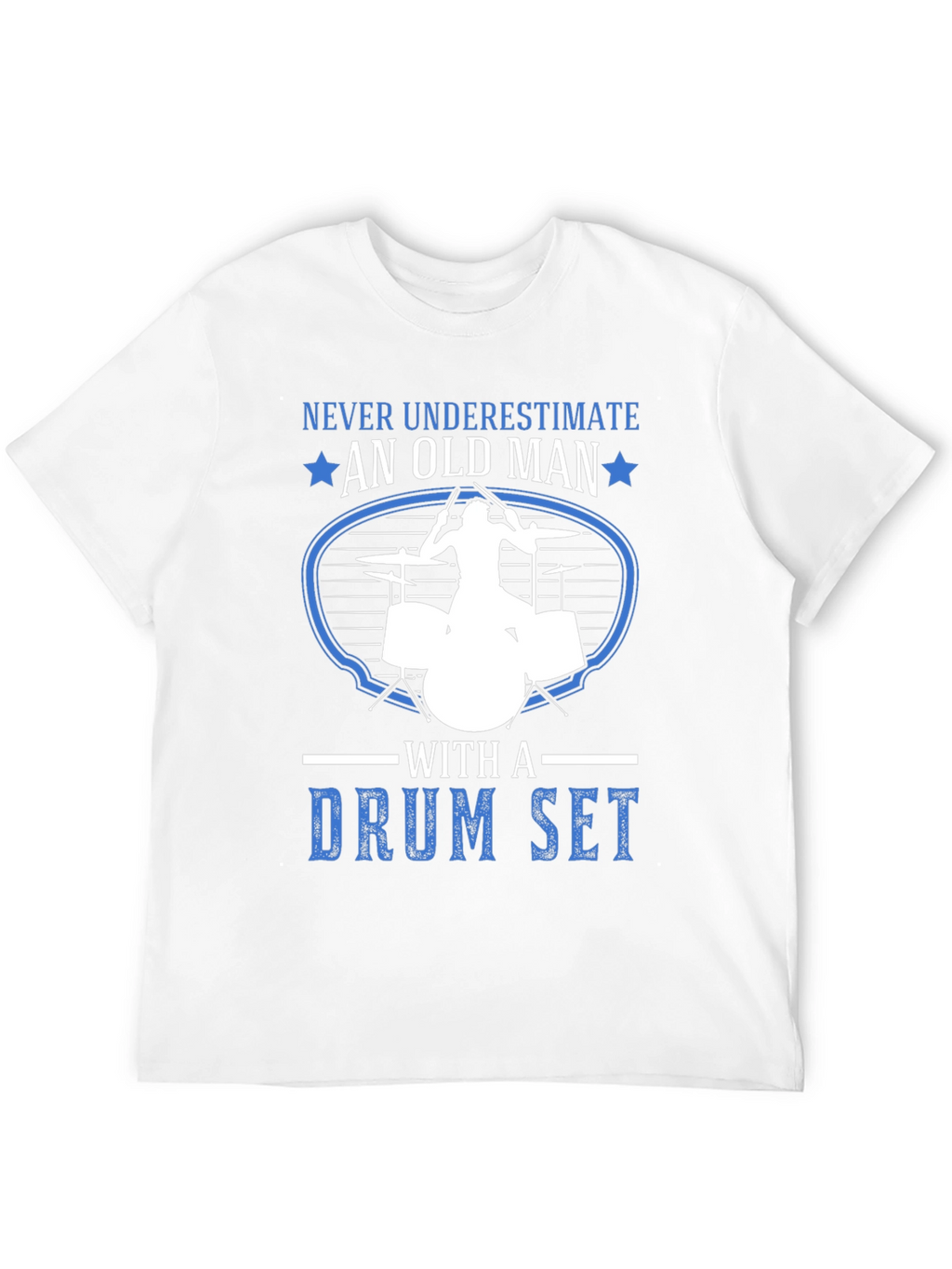 Old Man Drum Set T-Shirt - Musician Gift