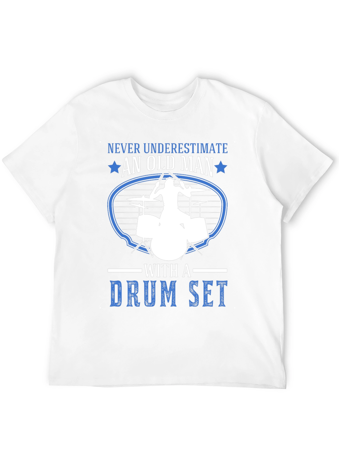 Old Man Drum Set T-Shirt - Musician Gift
